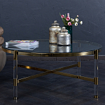 Кофейный столик со столешницей из стекла Crossy варинант исполнения - 6 | Loft Concept в Санкт-петербурге