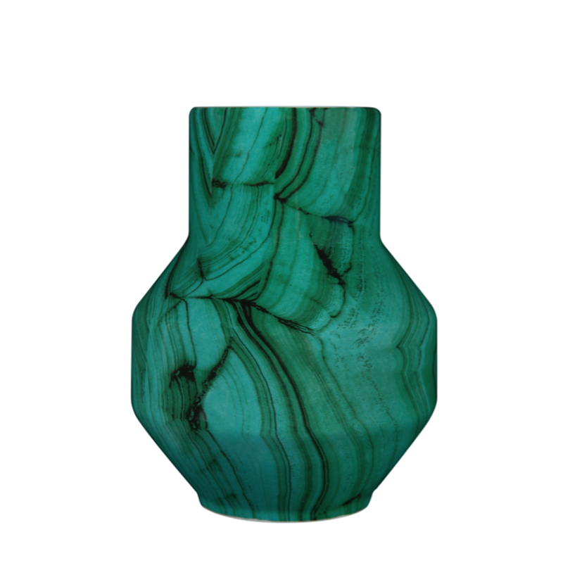 Ваза Malachite Vase rubikon low Малахит в Санкт-петербурге | Loft Concept 