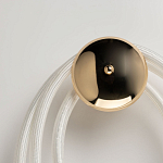 Бра с круглым золотистым основанием и белыми изогнутыми световыми линиями Luke Lampco Tracer Lamp варинант исполнения - 5 | Loft Concept в Санкт-петербурге