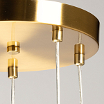 Люстра с 5-ю матовыми белыми стеклянными плафонами волнообразной формы Lucid Rain  варинант исполнения - 9 | Loft Concept в Санкт-петербурге