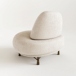 Кресло Vinsen обивка букле молочного цвета варинант исполнения - 2 | Loft Concept в Санкт-петербурге