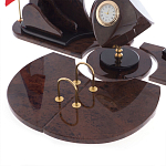 Настольный письменный набор из природного камня обсидиана коричневого Team leader варинант исполнения - 4 | Loft Concept в Санкт-петербурге