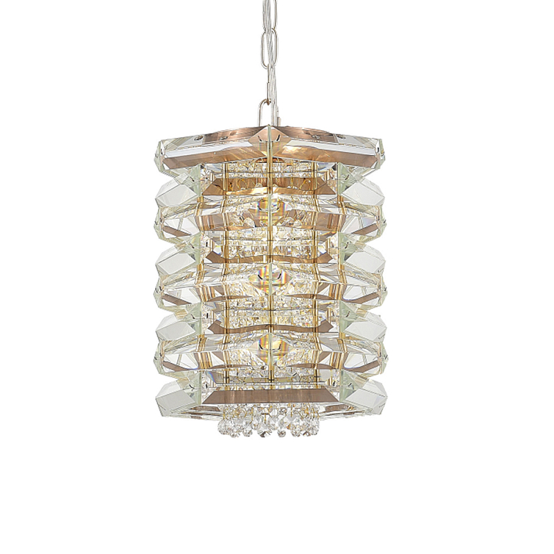 Подвесной светильник в классическом хрустальном обрамлении Light Garland Прозрачное Стекло Никель Медь в Санкт-петербурге | Loft Concept 