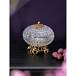 Конфетница из прозрачного рельефного стекла Eden Garden варинант исполнения - 5 | Loft Concept в Санкт-петербурге