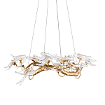 Люстра подвесная с прозрачными стеклянными птичками на ветвях Диаметр 80 см Serip Voa варинант исполнения - 1 | Loft Concept в Санкт-петербурге