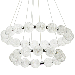 Светодиодная двухъярусная кольцевая люстра хром Crystal Globule Chandelier Chrome варинант исполнения - 1 | Loft Concept в Санкт-петербурге