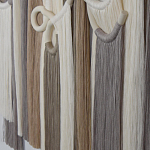 Настенный декор с бахромой белого и бежевого цвета Abstraction I варинант исполнения - 2 | Loft Concept в Санкт-петербурге