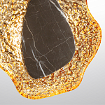 Бра с волнообразным стеклянным плафоном и вставкой из мрамора Liquid Stone варинант исполнения - 10 | Loft Concept в Санкт-петербурге