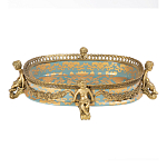 Чаша с орнаментом на ножках в виде бронзовых ангелов Eden Garden варинант исполнения - 1 | Loft Concept в Санкт-петербурге