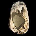 Бра овальное из стекла с золотым элементом Flow Texture  варинант исполнения - 1 | Loft Concept в Санкт-петербурге