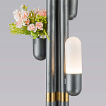 Торшер светодиодный с серым металлическим каркасом Generosity варинант исполнения - 3 | Loft Concept в Санкт-петербурге