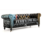 Диван в Лофт Честерфильд граффити из винтажной кожи GRAFFITI PARA Chesterfield варинант исполнения - 2 | Loft Concept в Санкт-петербурге