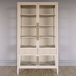 Витрина Primo со стеклянными фасадами и 2 ящиками Светлый дуб варинант исполнения - 1 | Loft Concept в Санкт-петербурге