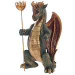Подсвечник в виде дракона Dragon candlestick Green Brown варинант исполнения - 2 | Loft Concept в Санкт-петербурге