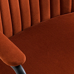 Кресло бархатное с подлокотниками на металлическом каркасе Oriel Retro Armchair варинант исполнения - 5 | Loft Concept в Санкт-петербурге