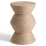 Приставной стол с отделкой из джута Juti D30 см варинант исполнения - 1 | Loft Concept в Санкт-петербурге