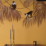 Обои с вышивкой ручной работы Étienne Original colourway on wool sateen варинант исполнения - 5 | Loft Concept в Санкт-петербурге