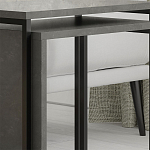 Комплект из 2-х приставных столов серого цвета из дерева ZIGOSH RETRO GREY варинант исполнения - 4 | Loft Concept в Санкт-петербурге