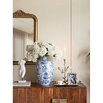 Ваза фарфоровая с узким горлышком и синими цветочными мотивами Independence варинант исполнения - 5 | Loft Concept в Санкт-петербурге