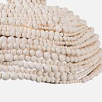 Подвесной светильник в виде купола декорированный белыми деревянными бусинами White Wooden Beads Hanging Lamp варинант исполнения - 3 | Loft Concept в Санкт-петербурге