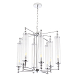 Люстра с 8-ю прозрачными цилиндрическими плафонами Jeanette варинант исполнения - 4 | Loft Concept в Санкт-петербурге