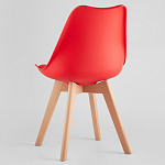 Стул с основой из пластика и мягким сиденьем Arvika Red варинант исполнения - 5 | Loft Concept в Санкт-петербурге