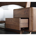 Прикроватный деревянный столик с 2-мя ящиками Moon Walnut Furniture варинант исполнения - 11 | Loft Concept в Санкт-петербурге