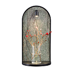 Настенный светильник зеленого цвета с черной рамкой овальной формы с полкой Herbarium  варинант исполнения - 6 | Loft Concept в Санкт-петербурге