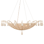 Люстра из деревянных бусин с подвесками в виде капель Wooden Beads варинант исполнения - 5 | Loft Concept в Санкт-петербурге