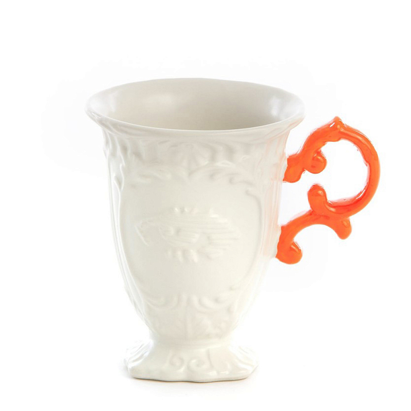 Кружка Seletti I-Mug Orange Белый Оранжевый в Санкт-петербурге | Loft Concept 