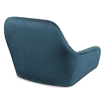 Барный стул со спинкой и подлокотниками на 4-х металлических ножках Douglas Rhombus Синий Велюр варинант исполнения - 3 | Loft Concept в Санкт-петербурге