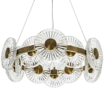 Люстра с круглыми рельефными плафонами Glass Peonies Brass Chandelier варинант исполнения - 1 | Loft Concept в Санкт-петербурге