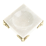 Подставка под шар квадратная из натурального камня Мрамор на ножках Natural Stone Sphere Stands варинант исполнения - 1 | Loft Concept в Санкт-петербурге