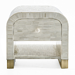 Тумбочка прикроватная с ящиком Tofino White Bone Inlay  Bedside Cabinet   варинант исполнения - 1 | Loft Concept в Санкт-петербурге
