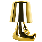 Настольная лампа фигурная золотого цвета с гладким абажуром Высота 16 см Sophia варинант исполнения - 4 | Loft Concept в Санкт-петербурге