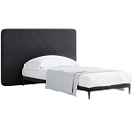 Кровать с большим мягким изголовьем Unity Grey Bed варинант исполнения - 7 | Loft Concept в Санкт-петербурге