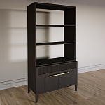 Стеллаж Primo с ящиками Темный орех варинант исполнения - 2 | Loft Concept в Санкт-петербурге