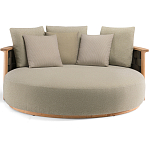 Дизайнерский уличный диван из массива дерева с плетеной спинкой PALINFRASCA Sofa варинант исполнения - 11 | Loft Concept в Санкт-петербурге