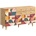 Буфет с принтом на дверцах Elise Cupboard варинант исполнения - 10 | Loft Concept в Санкт-петербурге