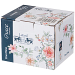 Кружка фарфоровая синяя с цветочным принтом 470 мл Flower Porcelain Collection варинант исполнения - 2 | Loft Concept в Санкт-петербурге