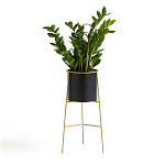 Кашпо из металла и латуни Elegance Elevated Planters черное варинант исполнения - 2 | Loft Concept в Санкт-петербурге