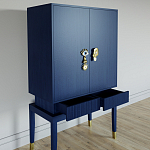 Кабинетный шкаф Elsa Dreams Blue с 2-мя ящиками варинант исполнения - 2 | Loft Concept в Санкт-петербурге