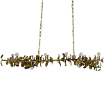 Линейная люстра Brass Eucalyptus Branches Lighting Chandelier варинант исполнения - 1 | Loft Concept в Санкт-петербурге