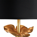 Настольная лампа с цветком на основании и черным абажуром Fluttering Leaf варинант исполнения - 1 | Loft Concept в Санкт-петербурге