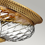 Потолочный светильник цвета латунь с прозрачным рифленым плафоном в форме чаши Hinkley варинант исполнения - 2 | Loft Concept в Санкт-петербурге