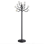 Торшер с плафонами из белых фарфоровых цветов на изогнутых ветвях Floralis варинант исполнения - 1 | Loft Concept в Санкт-петербурге