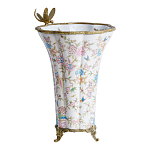 Ваза из фарфора с бронзвой стрекозой  Paradise Dragonfly варинант исполнения - 2 | Loft Concept в Санкт-петербурге