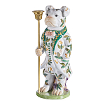 Подсвечник в виде собачки из фарфора с бронзовыми элементами Eden Garden варинант исполнения - 2 | Loft Concept в Санкт-петербурге