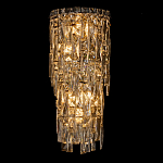 Бра с каскадом из прозрачного хрусталя и корпусом из металла цвета хром Constant Sparks варинант исполнения - 6 | Loft Concept в Санкт-петербурге