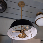 Подвесной светильник с конусовидным металлическим абажуром черного цвета Kichler варинант исполнения - 9 | Loft Concept в Санкт-петербурге